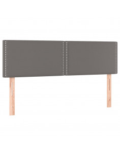 Testiere 2 pz Grigie 72x5x78/88 cm in Similpelle 2