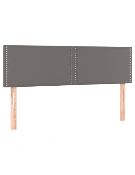 Testiere 2 pz Grigie 72x5x78/88 cm in Similpelle