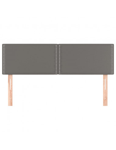 Testiere 2 pz Grigie 72x5x78/88 cm in Similpelle