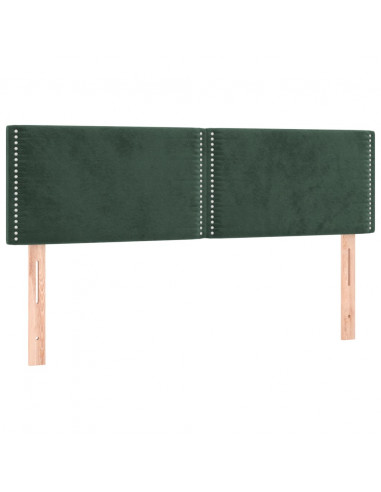 Testiere 2 pz Verde Scuro 72x5x78/88 cm in Velluto