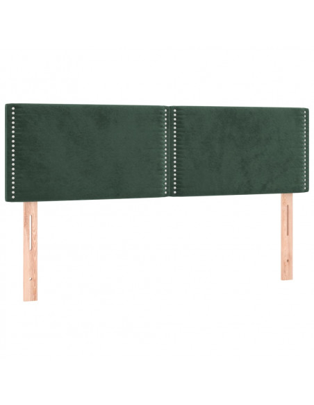 Testiere 2 pz Verde Scuro 72x5x78/88 cm in Velluto