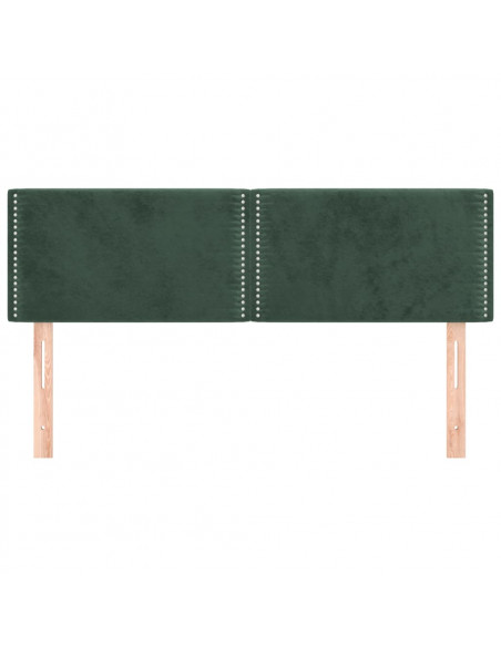 Testiere 2 pz Verde Scuro 72x5x78/88 cm in Velluto