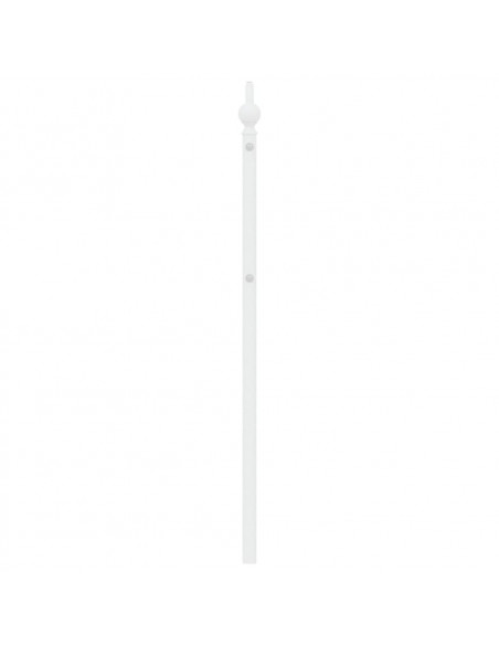 Testiera in Metallo Bianco 200 cm
