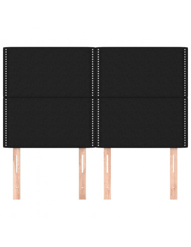 Testiere 4 pz Nere72x5x78/88 cm in Tessuto