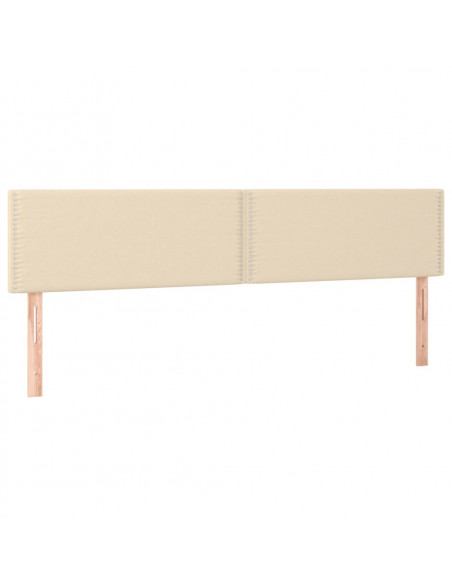 Testiera 2 pz Crema 80x5x78/88 cm in Tessuto