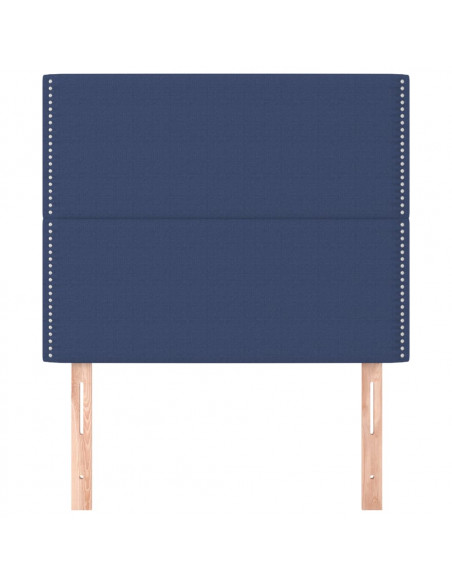 Testiera 2 pz Blu 80x5x78/88 cm in Tessuto