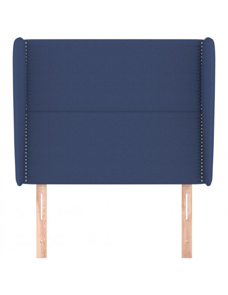 Testiera ad Orecchio Blu 83x23x118/128 cm in Tessuto