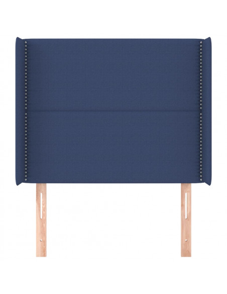 Testiera ad Orecchio Blu 83x16x118/128 cm in Tessuto