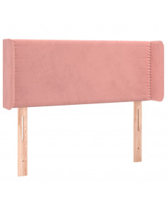 Testiera ad Orecchio Rosa 103x16x78/88 cm in Velluto 2