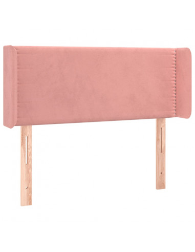 Testiera ad Orecchio Rosa 103x16x78/88 cm in Velluto