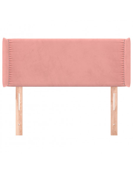 Testiera ad Orecchio Rosa 103x16x78/88 cm in Velluto