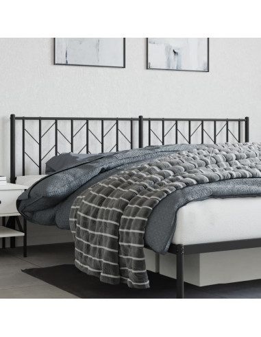 Testiera in Metallo Nero 200 cm