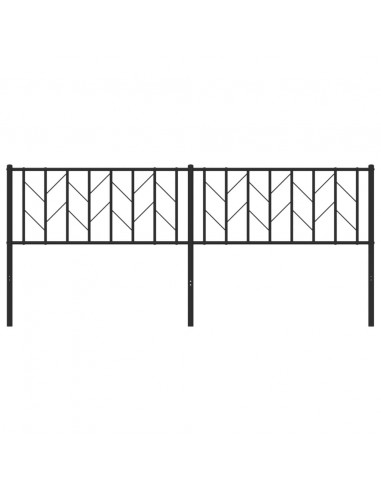 Testiera in Metallo Nero 200 cm