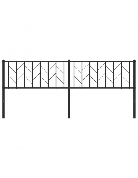Testiera in Metallo Nero 200 cm