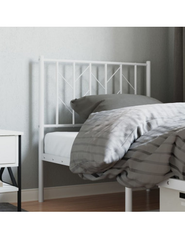 Testiera in Metallo Bianco 80 cm
