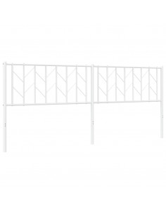 Testiera in Metallo Bianco 200 cm 2