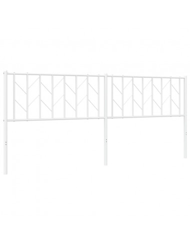 Testiera in Metallo Bianco 200 cm