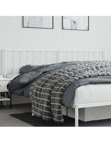 Testiera in Metallo Bianco 200 cm