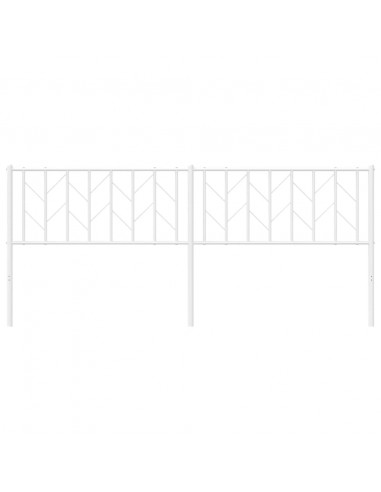 Testiera in Metallo Bianco 200 cm