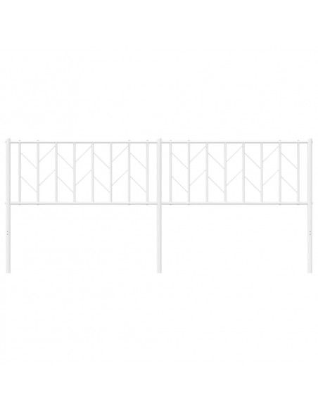 Testiera in Metallo Bianco 200 cm