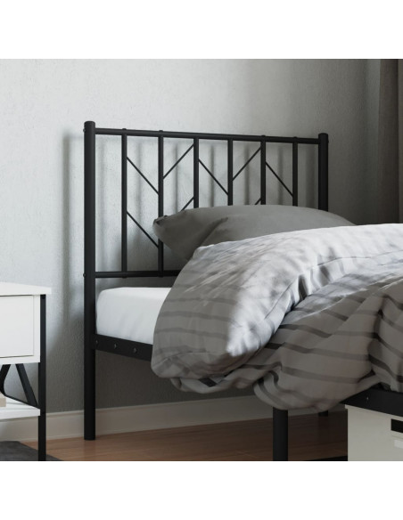 Testiera in Metallo Nero 80 cm
