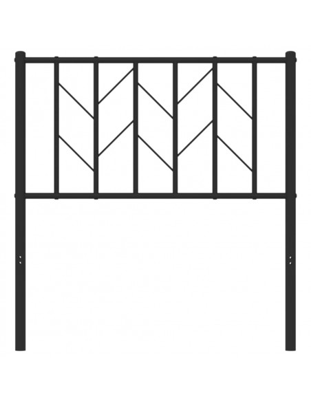 Testiera in Metallo Nero 80 cm