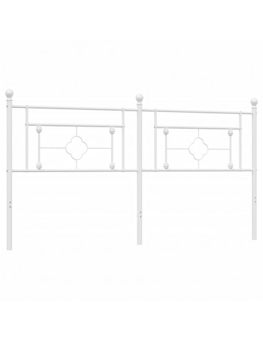 Testiera in Metallo Bianco 180 cm