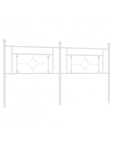 Testiera in Metallo Bianco 180 cm