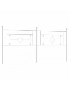 Testiera in Metallo Bianco 200 cm 2