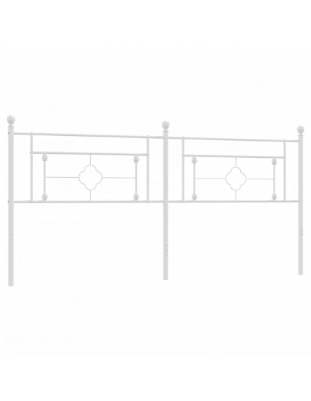 Testiera in Metallo Bianco 200 cm