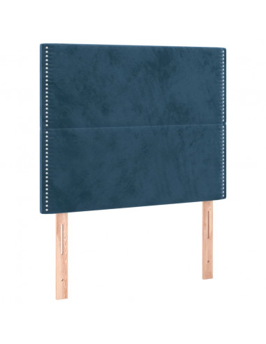 Testiera 2 pz Blu Scuro 80x5x78/88 cm in Velluto