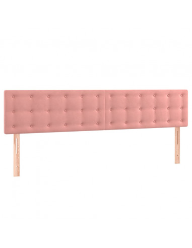 Testiera 2 pz Rosa 90x5x78/88 cm in Velluto