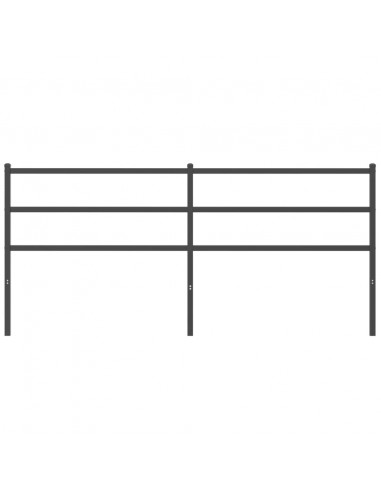 Testiera in Metallo Nero 193 cm