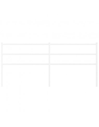 Testiera in Metallo Bianco 193 cm
