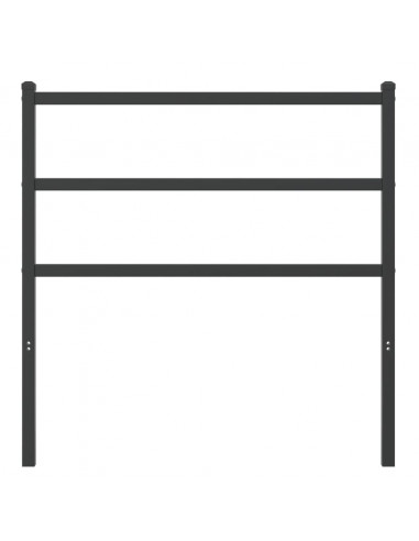 Testiera di Ricambio in Metallo Nero 90 cm