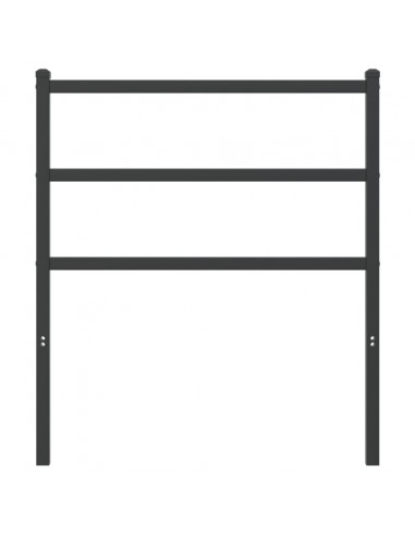 Testiera in Metallo Nero 75 cm