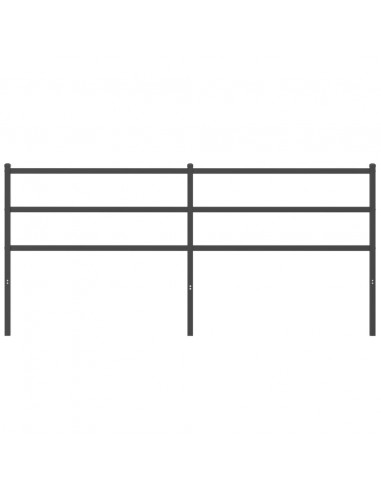 Testiera in Metallo Nero 200 cm
