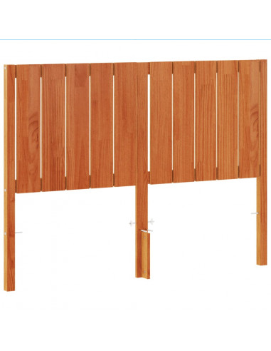 Testiera Marrone Cera 135 cm in Legno Massello di Pino