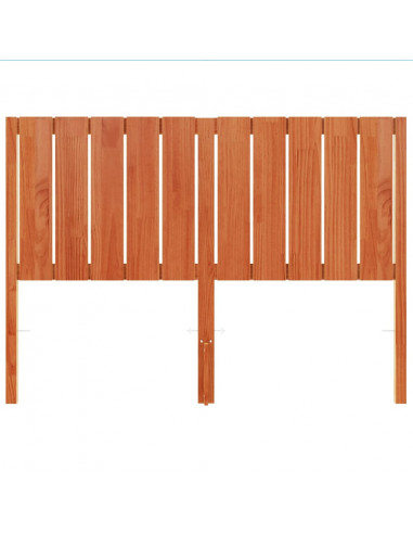 Testiera Marrone Cera 135 cm in Legno Massello di Pino