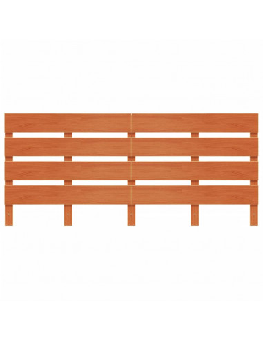 Testiera Marrone Cera 135 cm in Legno Massello di Pino