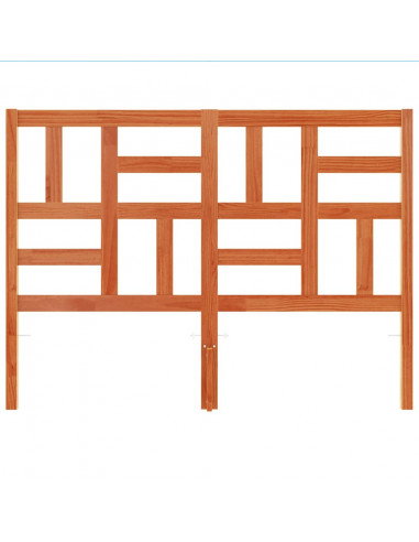 Testiera Marrone Cera 160 cm in Legno Massello di Pino