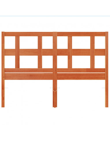 Testiera Marrone Cera 135 cm in Legno Massello di Pino