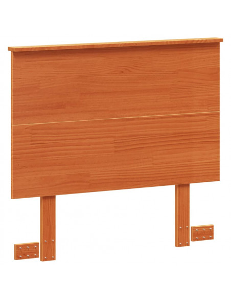 Testiera Marrone Cera 90 cm in Legno Massello di Pino