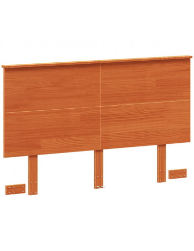 Testiera Marrone Cera 120 cm in Legno Massello di Pino