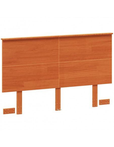 Testiera Marrone Cera 120 cm in Legno Massello di Pino