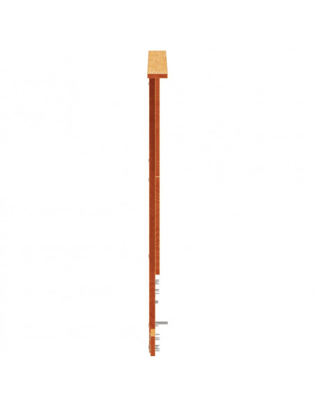 Testiera Marrone Cera 120 cm in Legno Massello di Pino