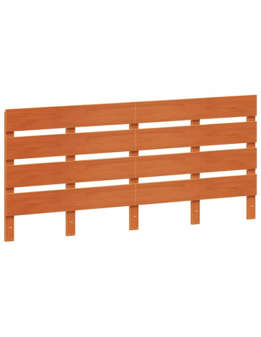 Testiera Marrone Cera 180 cm in Legno Massello di Pino