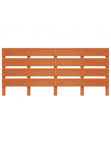 Testiera Marrone Cera 180 cm in Legno Massello di Pino