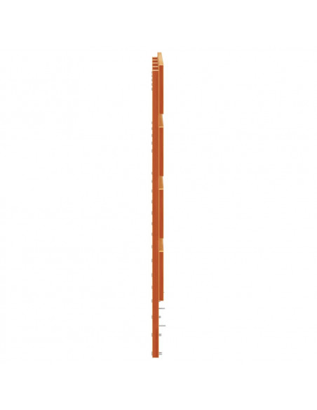 Testiera Marrone Cera 180 cm in Legno Massello di Pino
