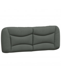 Cuscino Testiera Grigio Scuro 120 cm in Tessuto 2